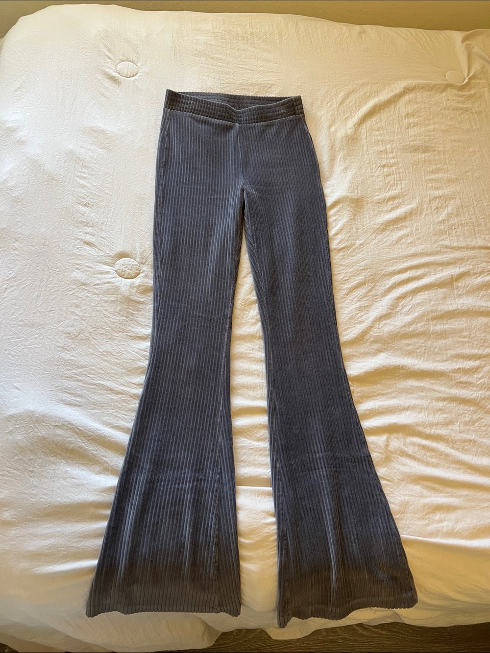 aerie Ribbed Flare Pants - Charcoal